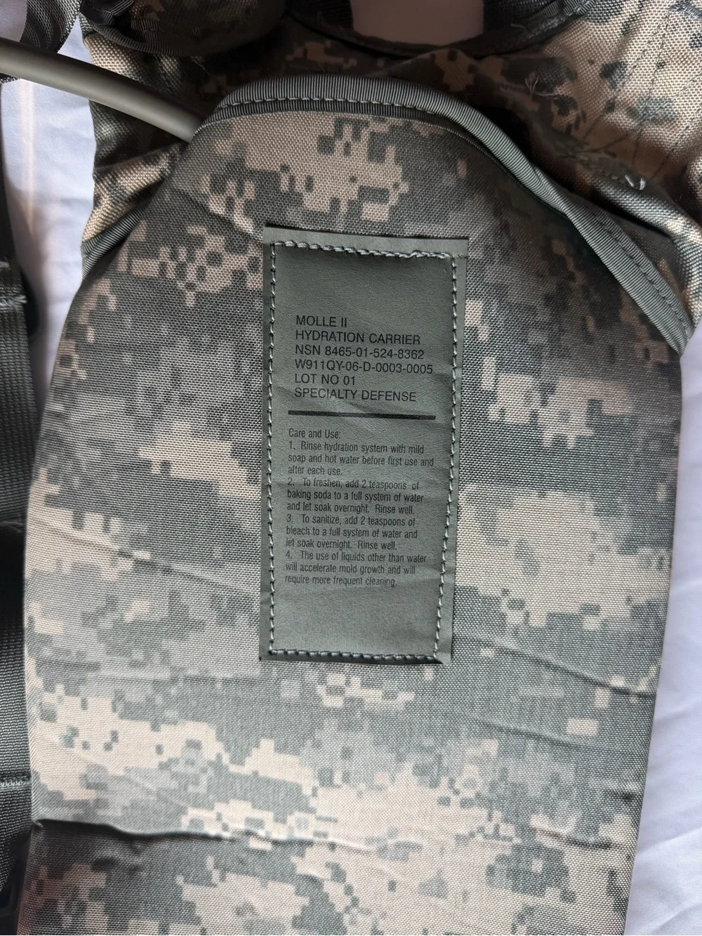 U.S. Army Digital Camo Hydration Backpack - Green/Gray